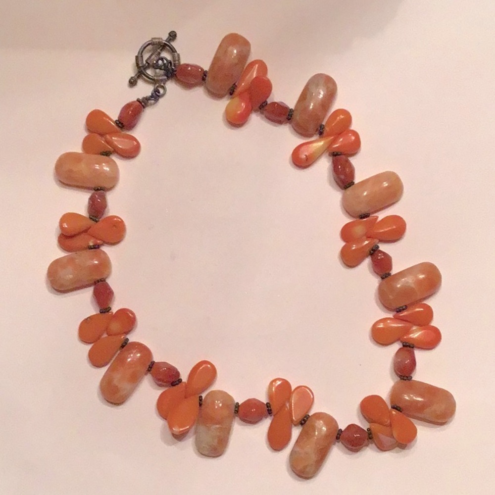 New Quartz Chocker Necklace, handmade, sterling silver closure